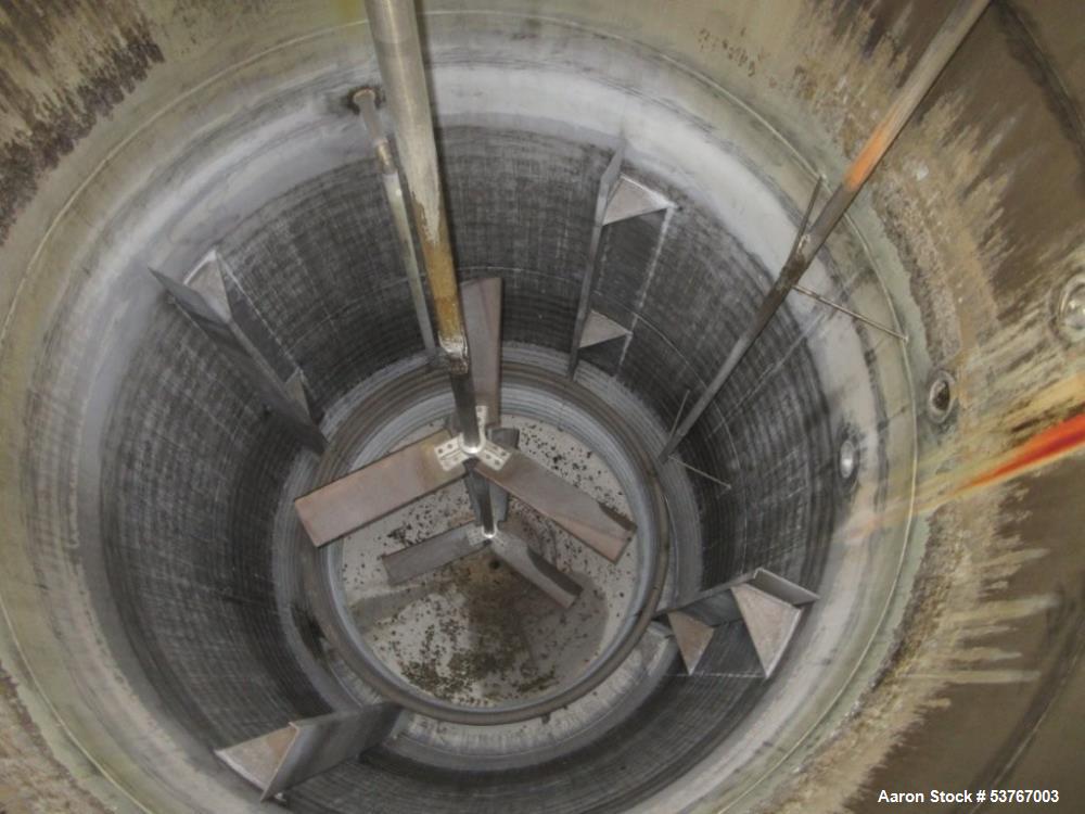 Used 9,000 Gallon 316 SS Vertical Agitated Reactor | Half-Pipe Jacket | Full Vacuum | Internal Coil | Industrial Alloy Fabricators