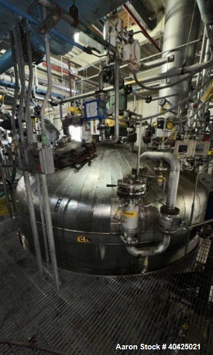 Ward 11,000 Gallon Reactor, 316 Stainless Steel