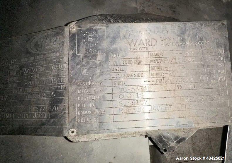 Ward 11,000 Gallon Reactor, 316 Stainless Steel