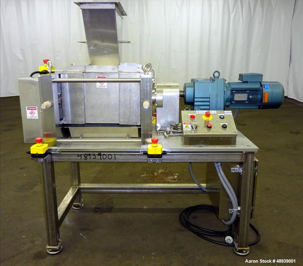 Used Roll Compactor, Stainless Steel.