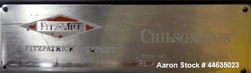 Used Stainless Steel Fitzpatrick Chilsonator, Model 2.0Lx8D