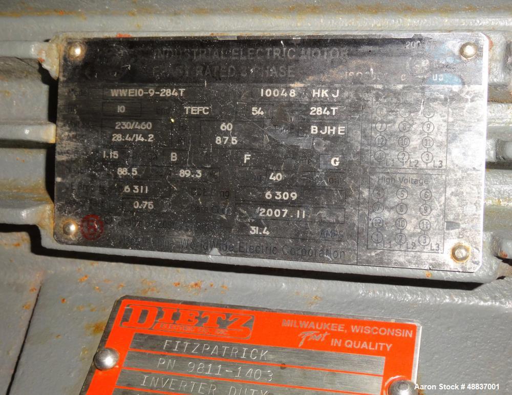 Used Fitzpatrick Chilsonator, Model 4LX10D System.