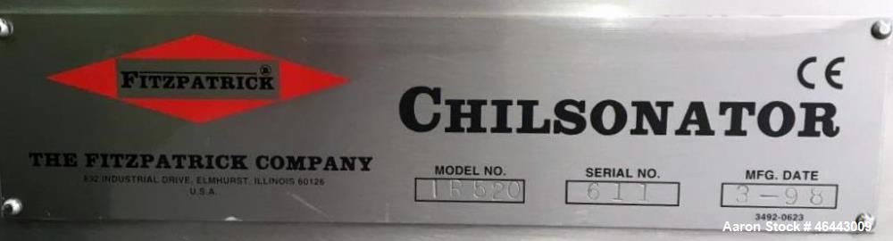 Used Fitzpatrick Chilsonator / Roll Compactor, Model IR520