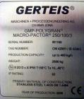 Used Gerteis Roller Compactor, Model GMP-Polygran Macro Pactor 250/100/3 Roller Compactor. Stainless steel construction, rated up tt 400kg/hr, mounted in glove box isolator with controls, CE rated, s...