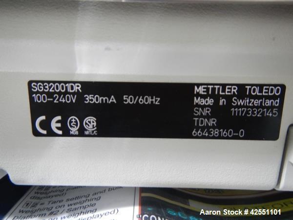 Used Mettler Toledo Balance, Model SG32001. Delta range, 11" x 14" stainless steel top, serial# 117332145.