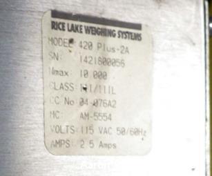 Used Rough Deck Platform Scale with Rice Lake Digital Weight Indicator, Model 420