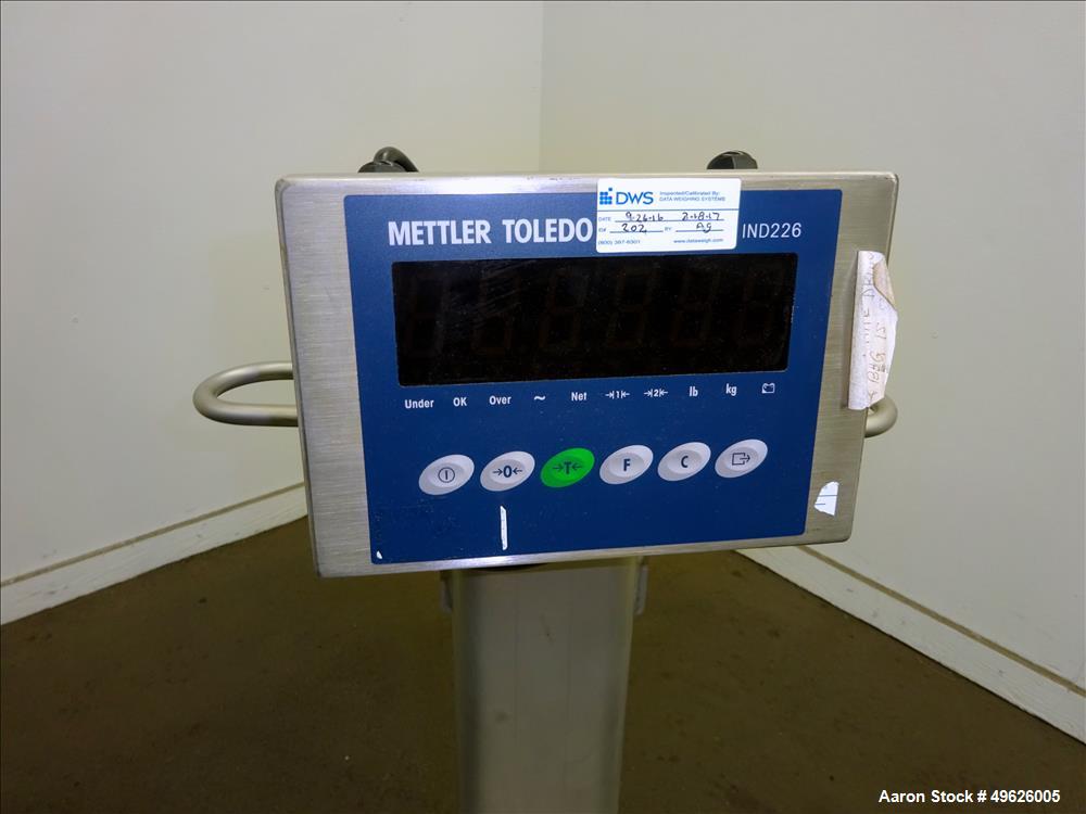 Used Mettler Toledo Floor Scale, Model 2888, 304 Stainless Steel.