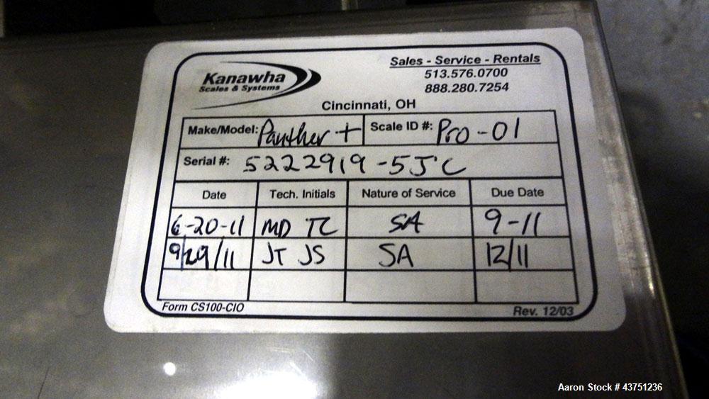Used Mettler Toledo Panther Plus Digital Floor Scale. 36" x 36" Carbon steel platform with loading ramp, remote display panel.