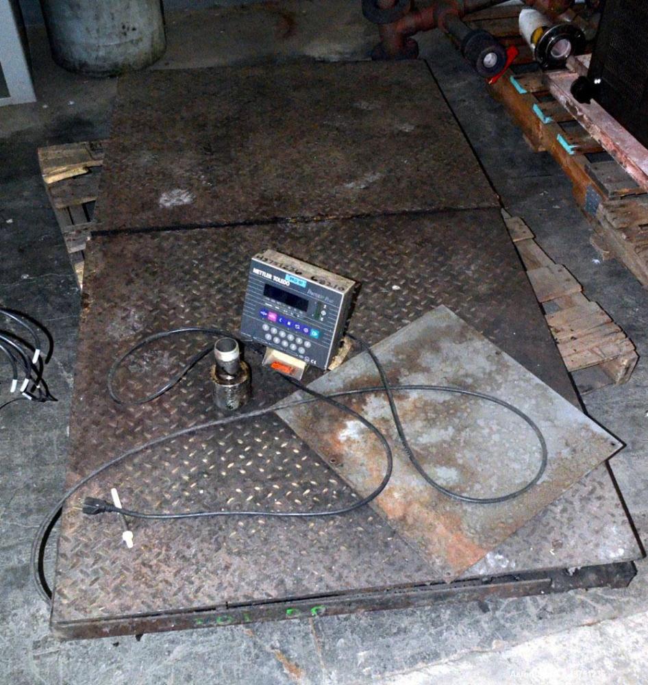 Used Mettler Toledo Panther Plus Digital Floor Scale. 36" x 36" Carbon steel platform with loading ramp, remote display panel.