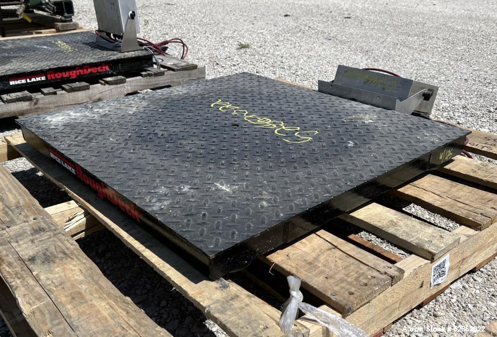 Used- Rice Lake 30" x 30" Class III Floor Scale, Model 2.5X2.5HP-2K. 2000lb capacity, Class III. Serial# C47370. Includes Ri...