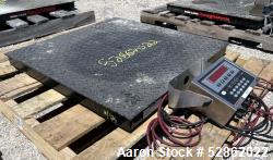 Used- Rice Lake 30" x 30" Class III Floor Scale, Model 2.5X2.5HP-2K. 2000lb capacity, Class III. Serial# C47370. Includes Ri...