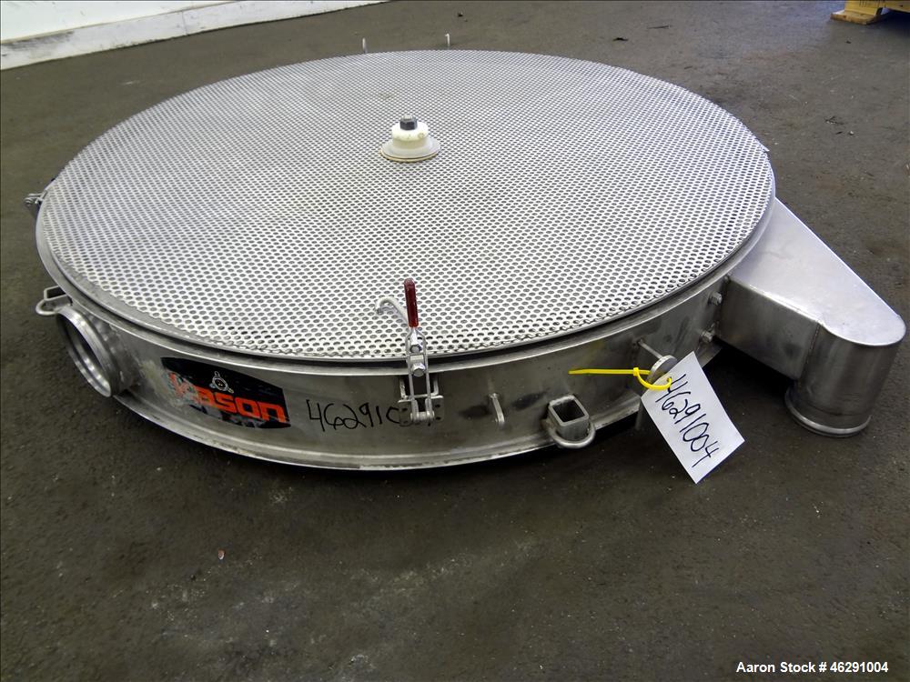 Used Kason 48" Screener Side Deck, 304 Stainless Steel.