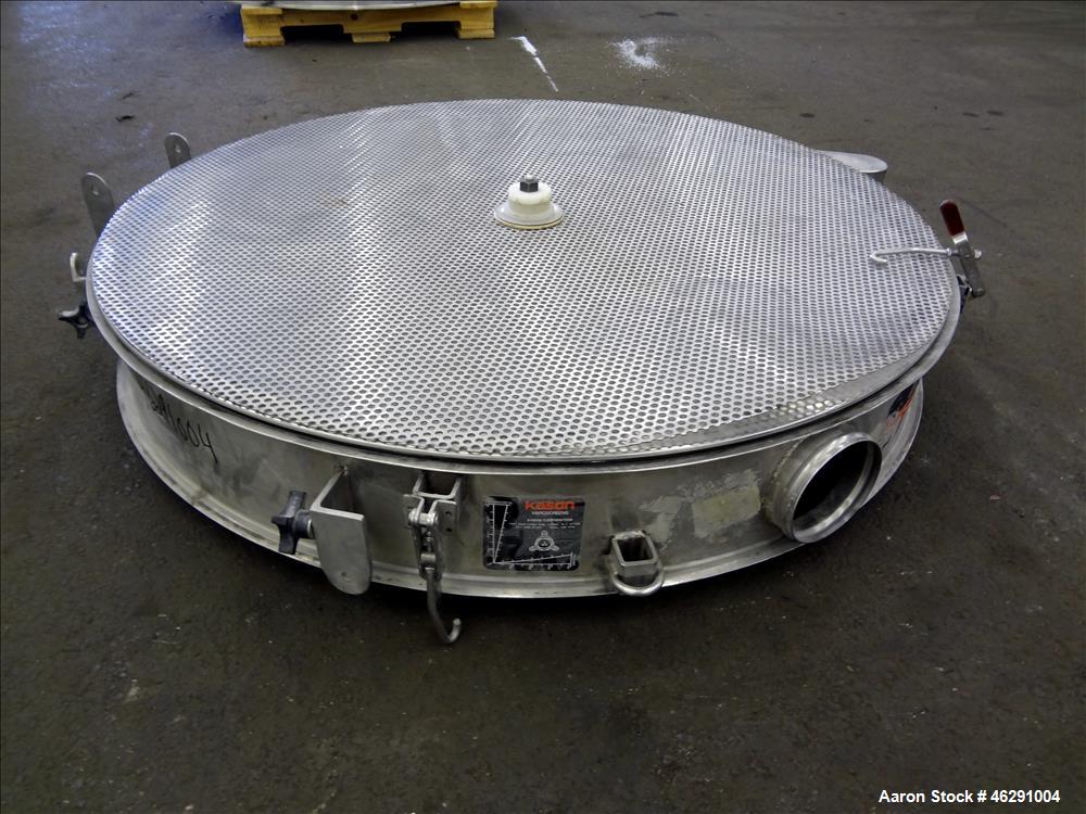 Used Kason 48" Screener Side Deck, 304 Stainless Steel.