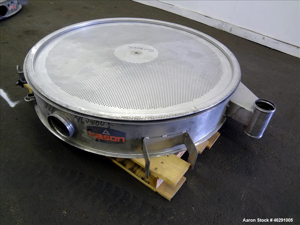 Used Kason 48" Screener Side Deck, 304 Stainless Steel.