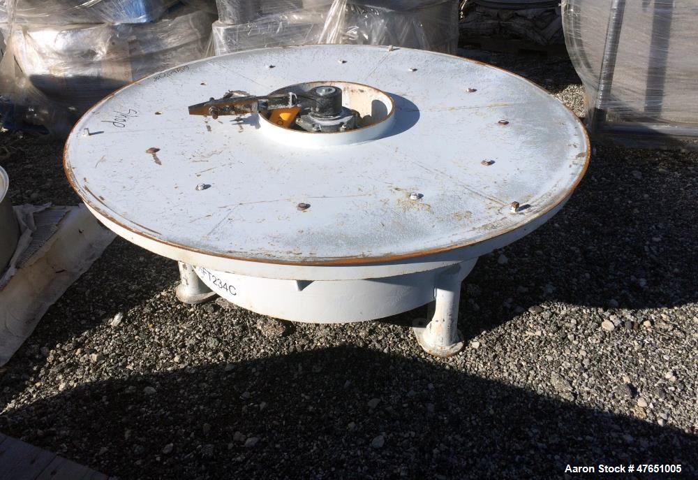Used Sweco 60" Screener Parts, Model SS60S. Consisting Of: (1) Carbon steel lower table, base weldment, 2.5hp, 3/60/230/460 volt, 1160 rpm Sweco motor, and a top motor weight. Serial# DL6881200.