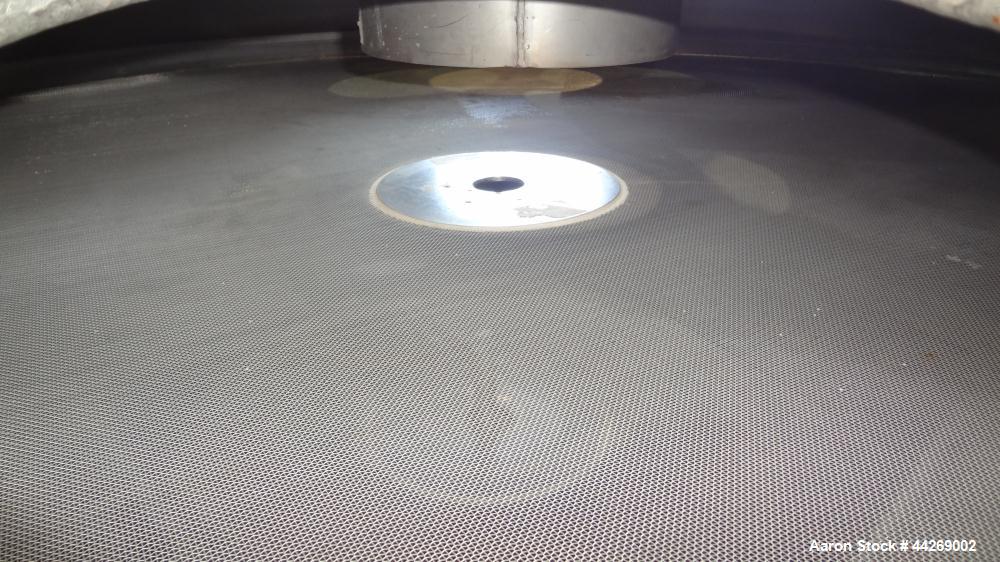 Used Sweco Screener, Model US72108, 316 Stainless Steel. Consisting of: (1) 72” Diameter deck, (1) top cover. Driven by a 5hp, 3/60/230/460 volt, 1200 rpm motor. Mounted on a carbon steel base. Missi...