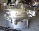 Used Sweco Screener, Model US72108, 316 Stainless Steel. Consisting of: (1) 72” Diameter deck, (1) top cover. Driven by a 5hp, 3/60/230/460 volt, 1200 rpm motor. Mounted on a carbon steel base. Missi...