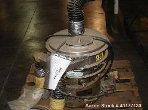 Used Sweco 18" diameter stainless steel circular sifter. Single deck dual separation with cover.