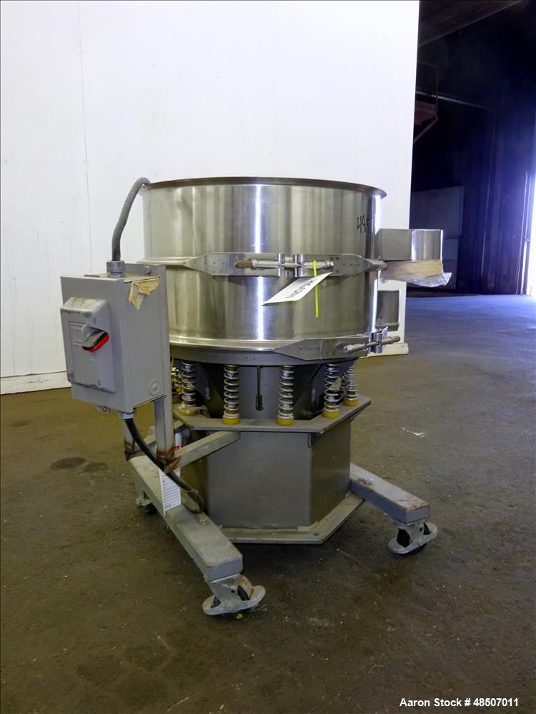 Used Vibrecon Screener, 24" Diameter, 304 Stainless steel,