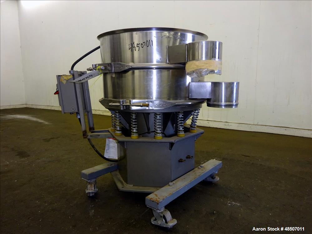 Used Vibrecon Screener, 24" Diameter, 304 Stainless steel,