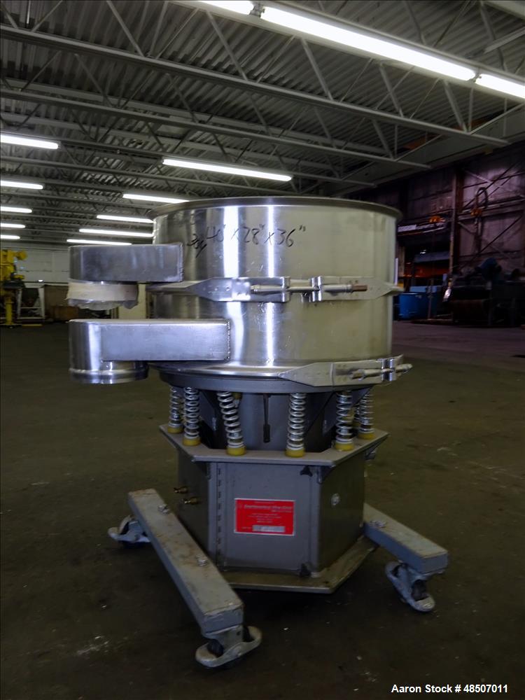 Used Vibrecon Screener, 24" Diameter, 304 Stainless steel,