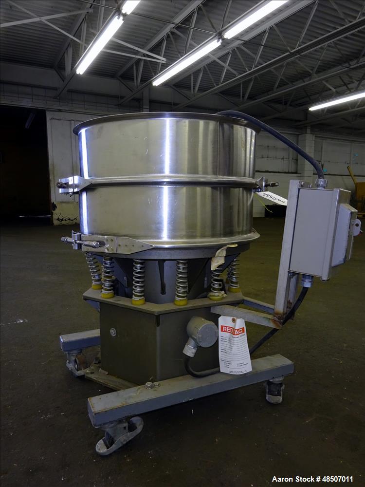 Used Vibrecon Screener, 24" Diameter, 304 Stainless steel,