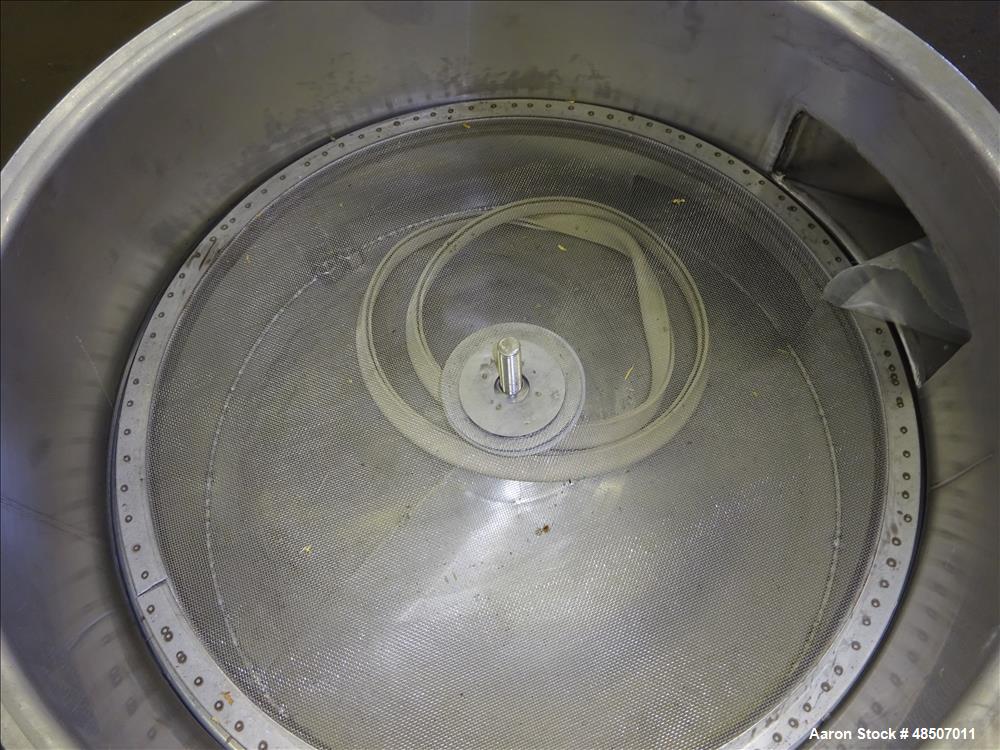 Used Vibrecon Screener, 24" Diameter, 304 Stainless steel,
