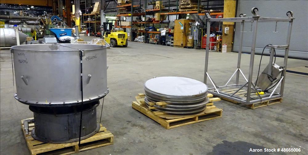 Used- Circular Sieve, Approximate 48" diameter, 304 Stainless Steel.