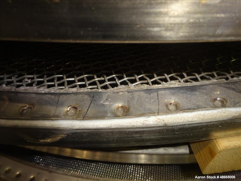 Used Circular Sieve, Approximate 48" diameter, 304 Stainless Steel.