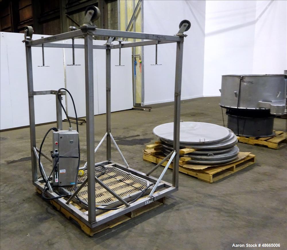 Used Circular Sieve, Approximate 48" diameter, 304 Stainless Steel.