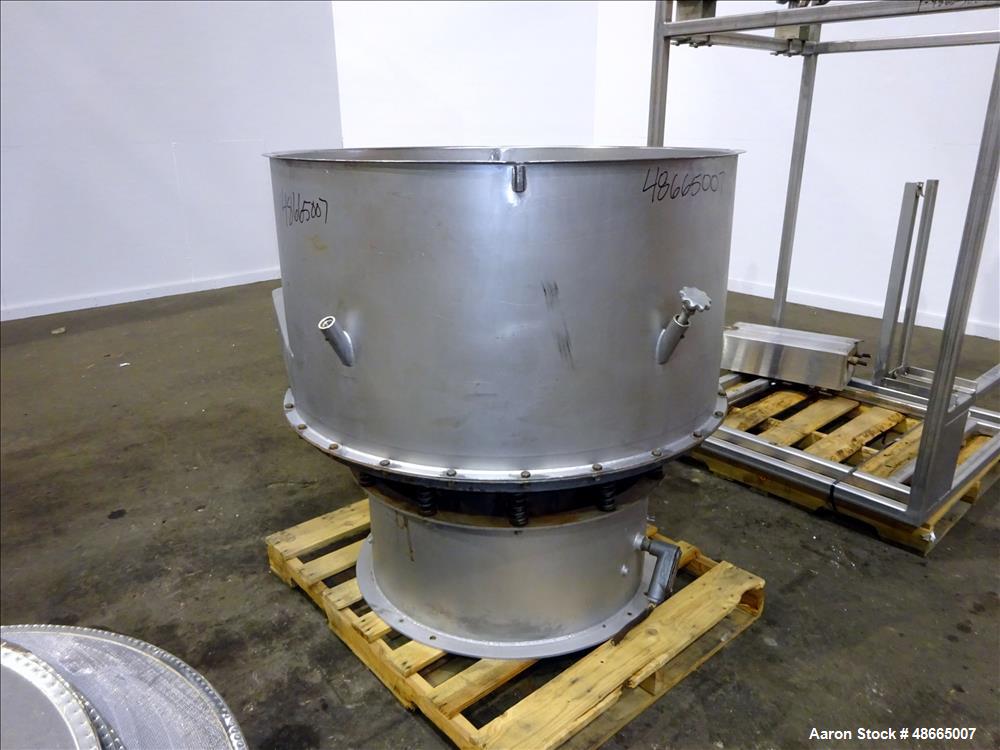 Used Circular Sieve, Approximate 48" diameter, 304 Stainless Steel.