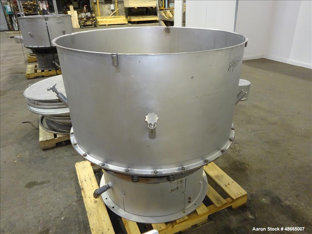 Used- Circular Sieve, Approximate 48" diameter, 304 Stainless Steel.