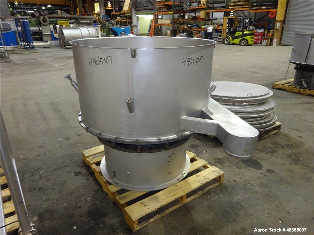 Used Circular Sieve, Approximate 48" diameter, 304 Stainless Steel.