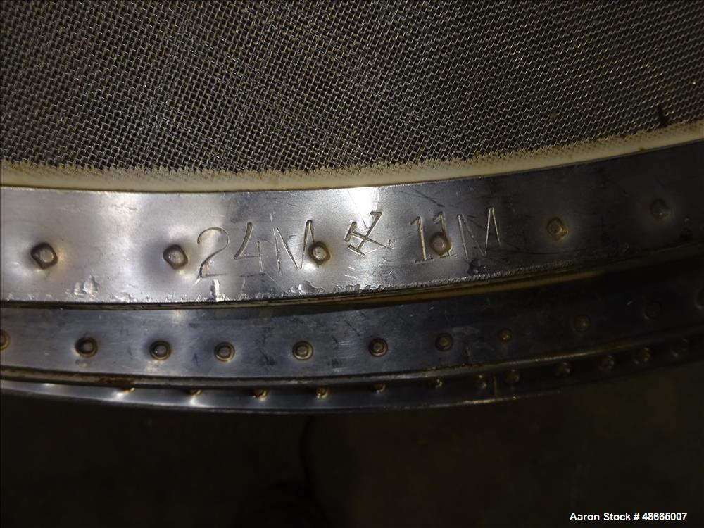 Used Circular Sieve, Approximate 48" diameter, 304 Stainless Steel.