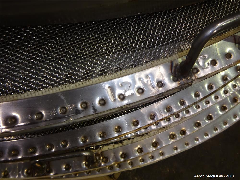 Used Circular Sieve, Approximate 48" diameter, 304 Stainless Steel.