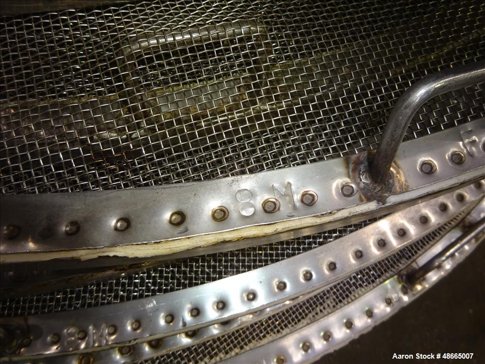 Used Circular Sieve, Approximate 48" diameter, 304 Stainless Steel.