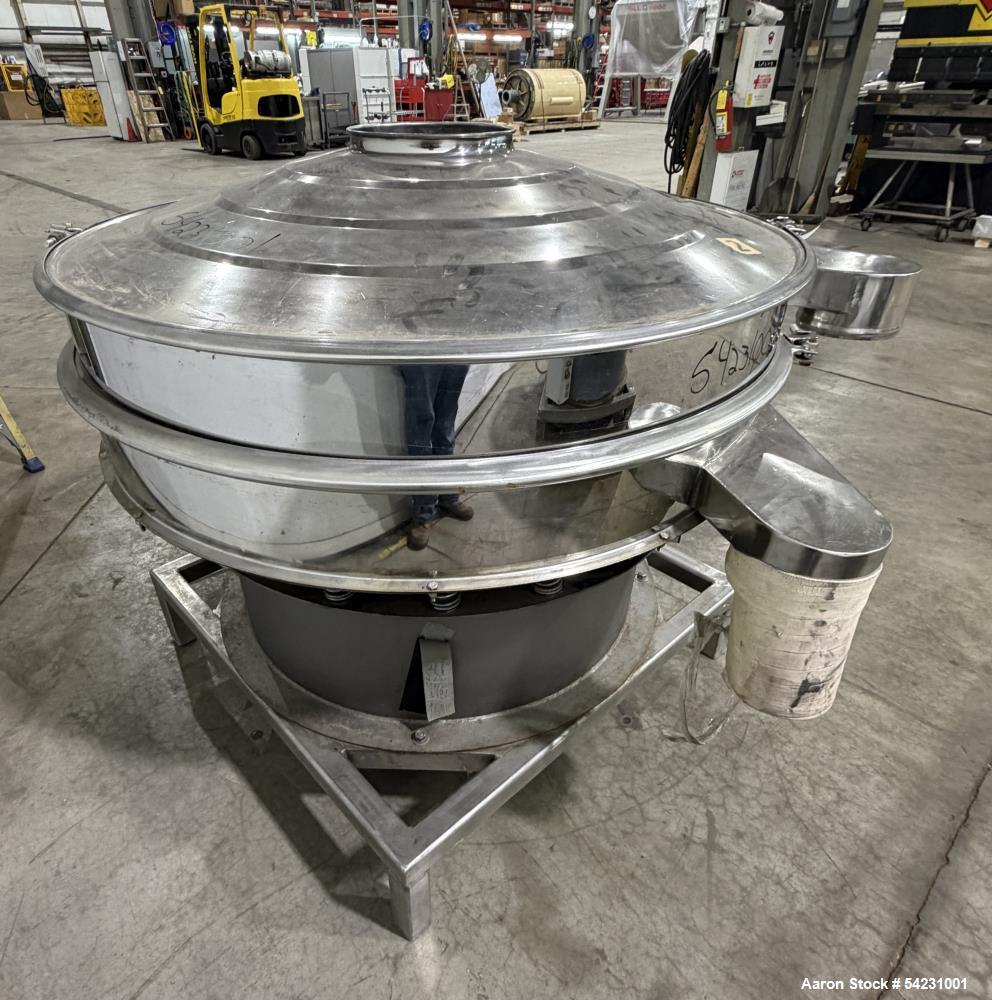 Used Stainless Steel Circular Screener – Double Deck, Single Separation (44.5" Diameter)