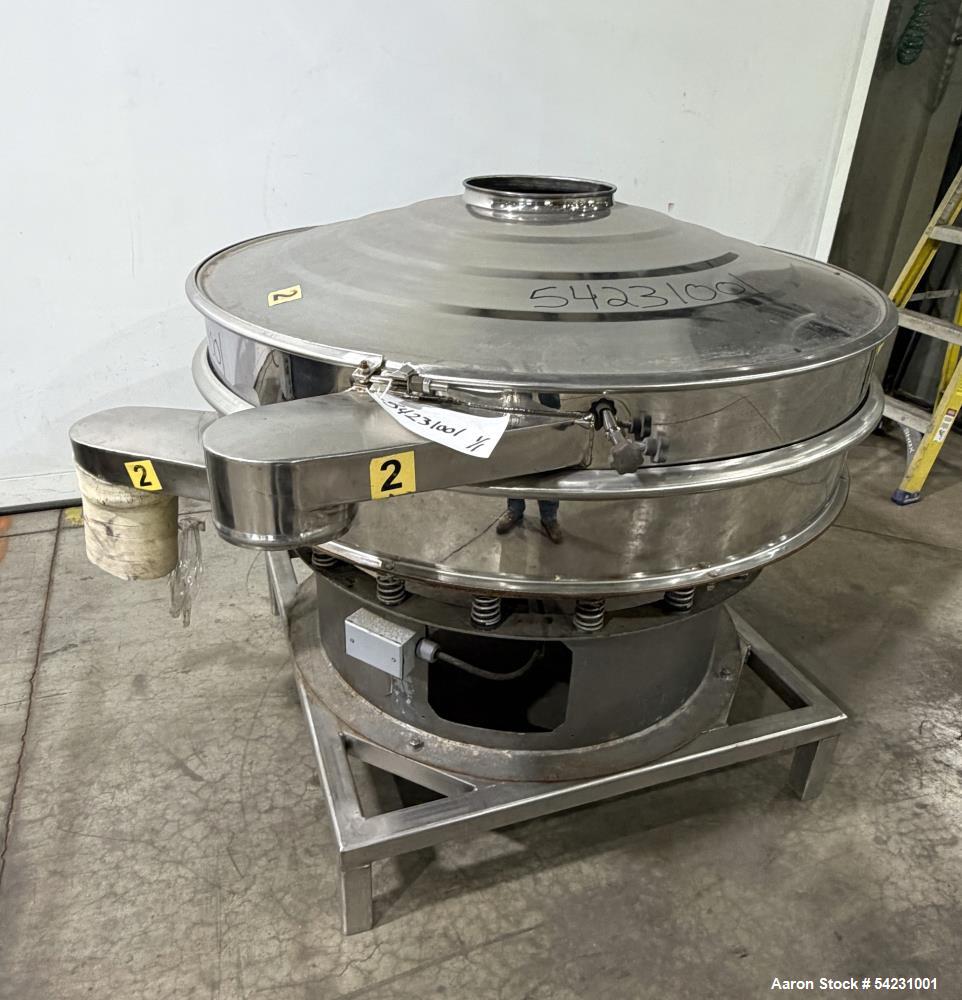 Used Stainless Steel Circular Screener – Double Deck, Single Separation (44.5" Diameter)