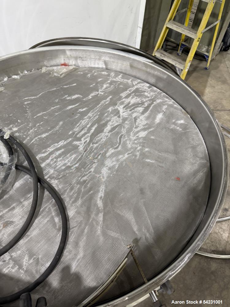 Used Stainless Steel Circular Screener – Double Deck, Single Separation (44.5" Diameter)