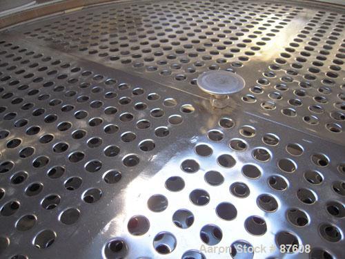 Used Allgaier Tumbler Screening Machine, model TSM-1200/3, stainless steel. 48" (1250mm) diameter double deck, 3 separation, includes top cover. Driven by a 1.5 kw (2 hp), 440 volt, 1730 rpm motor. B...