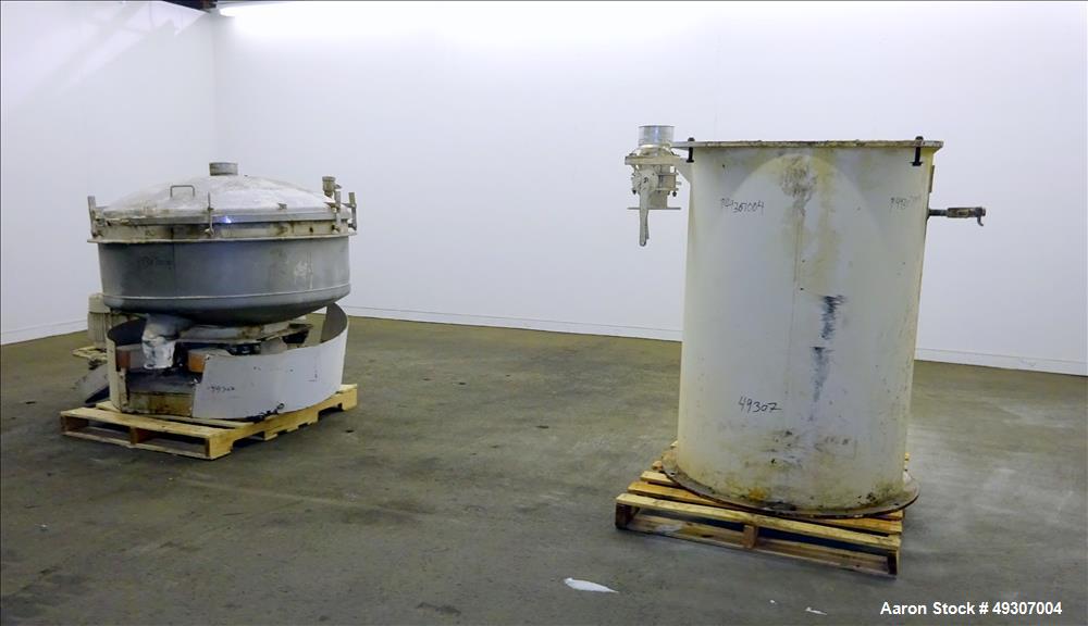 Used Gump Pneumatic Inline Screener, Model CP-43, 304 Stainless Steel.