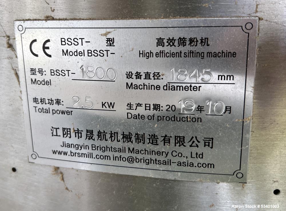 Brightsail Machinery 72" Sifter, Model BSST-1800