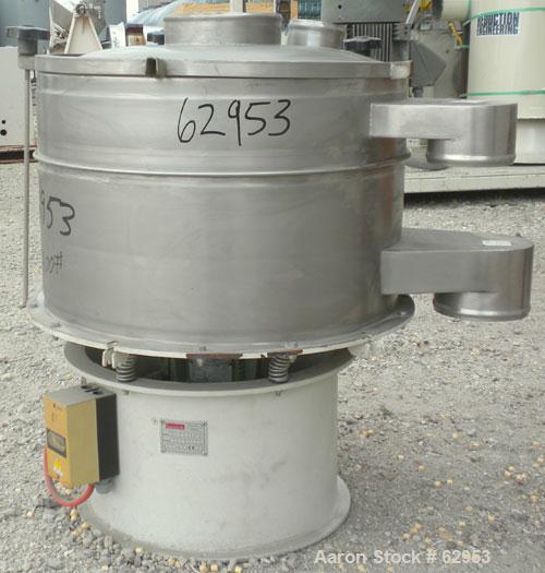 Unused- Cuccolini Vibrating Sifter, Model VPA600 2X, 304 Stainless Steel. Approximate 24" diameter (600 mm), single deck, 2 separation, with top cover. Driven by a .75/.90 KW, 3/50-60/220/380 Volt, 1...
