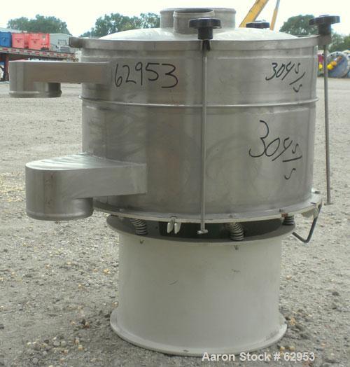 Unused- Cuccolini Vibrating Sifter, Model VPA600 2X, 304 Stainless Steel. Approximate 24" diameter (600 mm), single deck, 2 separation, with top cover. Driven by a .75/.90 KW, 3/50-60/220/380 Volt, 1...