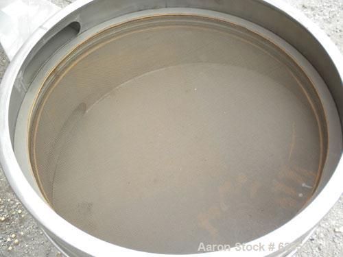 Unused- Cuccolini Vibrating Sifter, Model VPA600 2X, 304 Stainless Steel. Approximate 24" diameter (600 mm), single deck, 2 separation, with top cover. Driven by a .75/.90 KW, 3/50-60/220/380 Volt, 1...