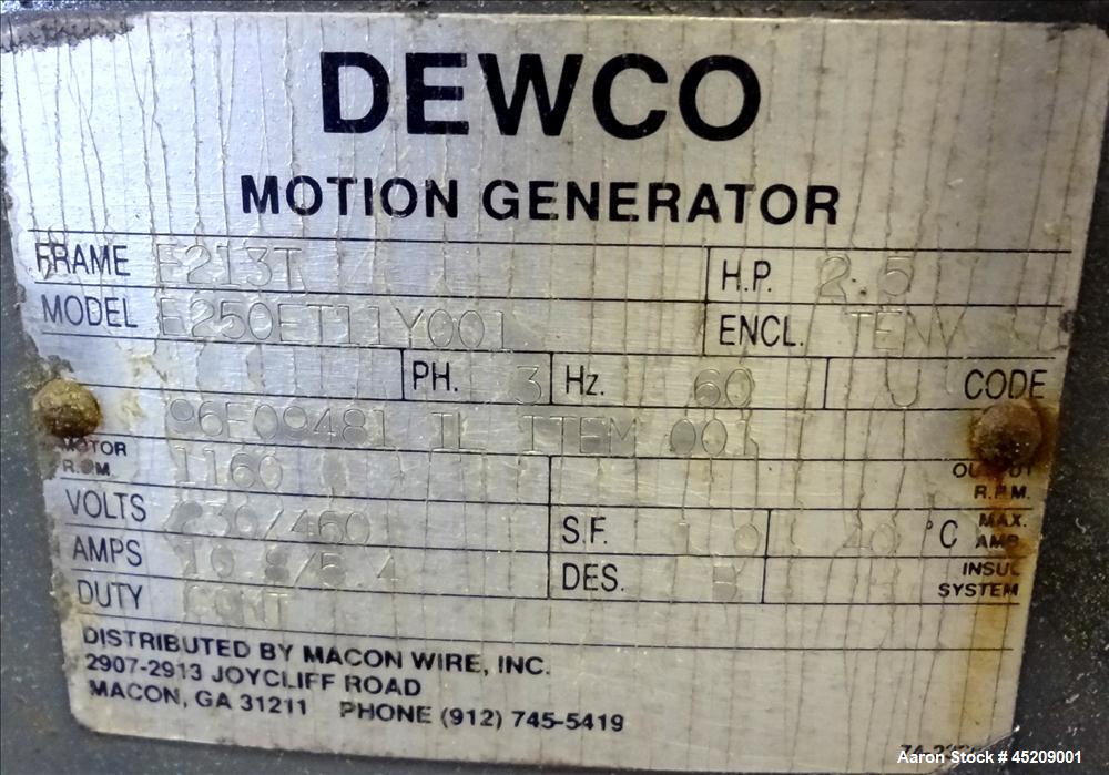 Used- Stainless Steel Rebuilt Dewco Screener