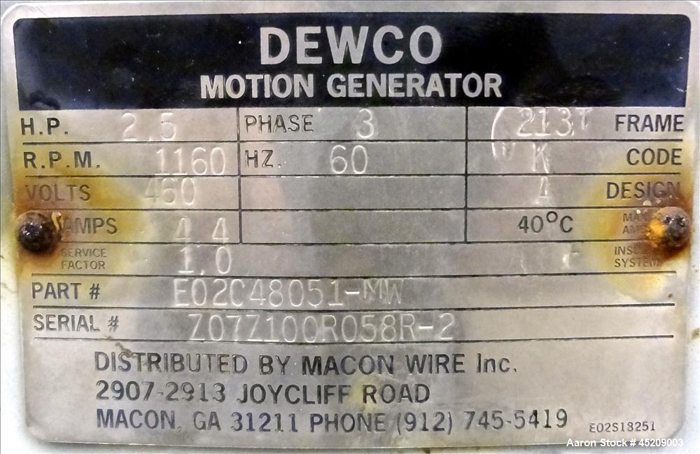 Used Stainless Steel Rebuilt Dewco Screener