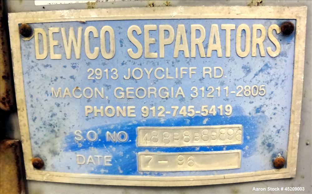 Used Stainless Steel Rebuilt Dewco Screener