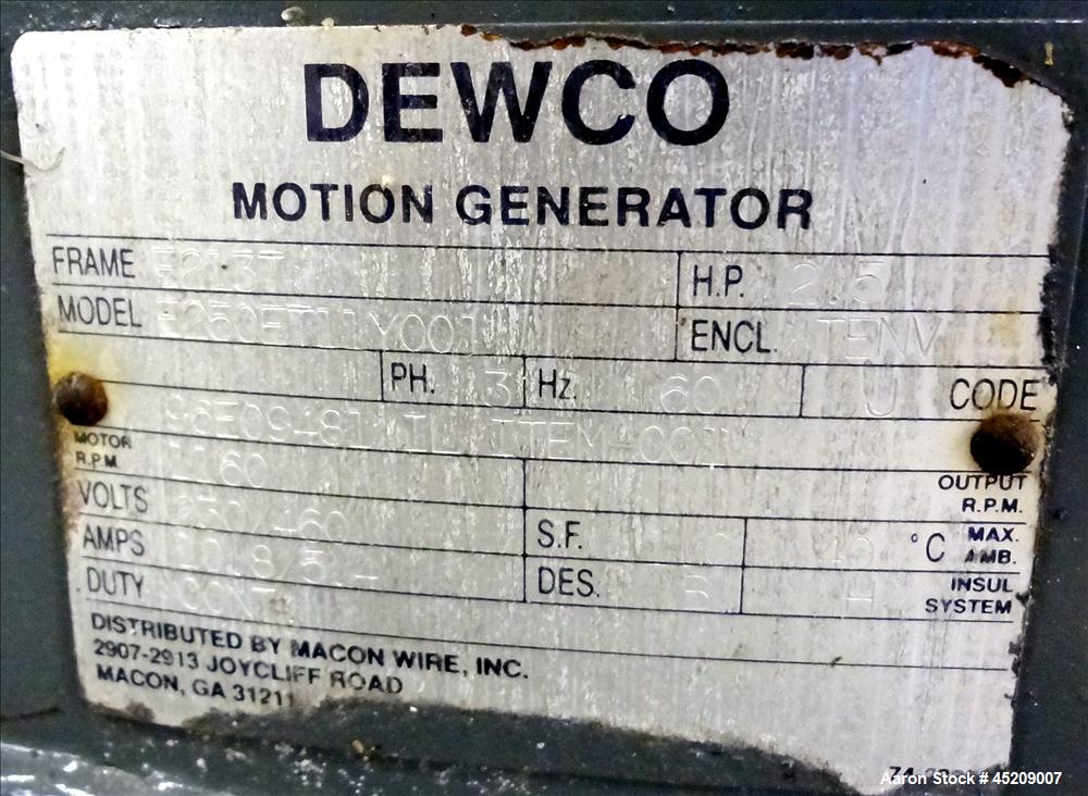 Used- Stainless Steel Rebuilt Dewco Screener