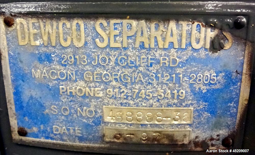 Used Stainless Steel Rebuilt Dewco Screener